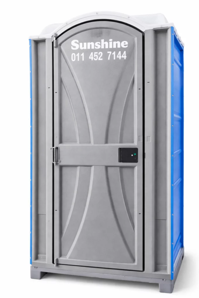 A blue portable VIP unit